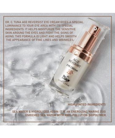 Dr. C. Tuna Age Reversist Eye Cream - Reduces Under Eye Bags, Wrinkles, Dark Circles - Daily Moisturizer Wrinkle Cream - 0.5 fl. oz - Buy Online on GoSupps.com