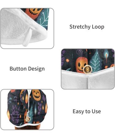 Pumpkin Plants Hair Towel 2 Pack - Super Absorbent Quick Dry Hair Turbans for Women & Girls - Ideal Hair Drying Solution - Buy Online on GoSupps.com