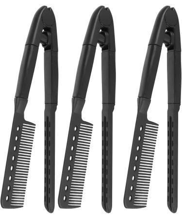 Heat Resistant V Shaped Hair Straightening Comb Rounded Comb Teeth Durable ABS Material Lightweight Portable Hair Styling Comb Quickly Shape Different Hairstyles with Rounded - Buy Online on GoSupps.com