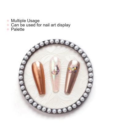 Premium White Nail Gel Color Adhesive Plaque & Art Pearls - Exquisite Nail Holder & Photography Support for Nail Art - Buy Online on GoSupps.com
