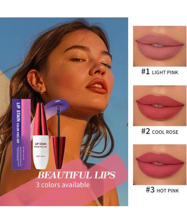 01 Peel Off Lip Stain Lip Gloss Long Lasting Peel Off Lipstick Lip Gloss Matte Water Resistant Long Lasting Grip - Buy Online on GoSupps.com
