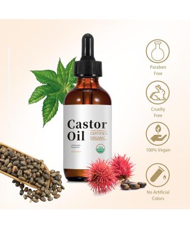 Huile de ricin biologique pour les cheveux les cils et le visage huile de ricin pure biologique press e froid non raffin e bouteille en verre de 60 ml - Buy Online on GoSupps.com