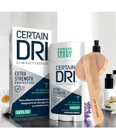 Clinical Strength Antiperspirant Deodorant for Women | 72-Hour Protection Solid Stick | Pack of 3 + Free Westlake Art Wooden Comb - Buy Online on GoSupps.com