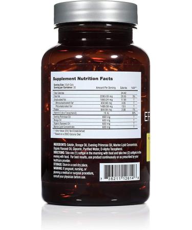 EFA Complete High Potency Omega 3 6 9 Flax, Fish, Borage & Evening Primrose Oil 800mg - 90ct | 3rd Party Tested, High GLA & 369 Omegas - Buy Online on GoSupps.com