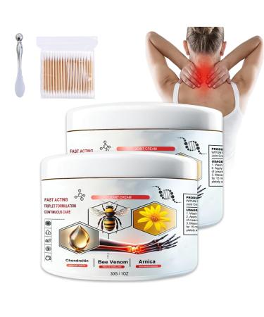 Landrain 2pcs Bee Venom Ointment Soothing Bee Venom Ointment Bee Cream Bee Venom for Arm Waist Hindquarters Feet Leg
