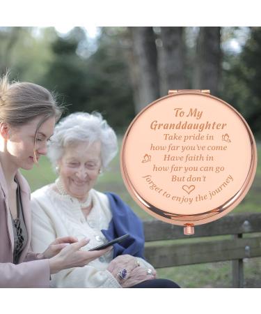 Rose Gold Compact Mirror: Granddaughter Graduation & Birthday Gift - Buy Online on GoSupps.com