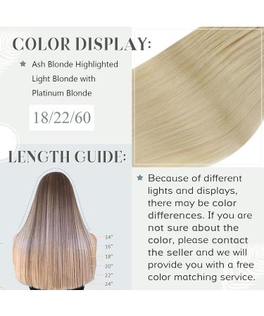 Vivien Treat Real Hair Extensions - Ash Blonde Balayage 100g Remy Ombre #18/20 & #18/22/60 - Premium Quality International Shipping - Buy Online on GoSupps.com