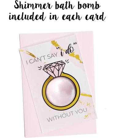 Bridesmaid Proposal Cards with Bath Bombs - 6 Pack | Perfect Bridesmaids Proposal Gifts | Ring Style | Will You be My Bridesmaid Card Pack - Buy Online on GoSupps.com