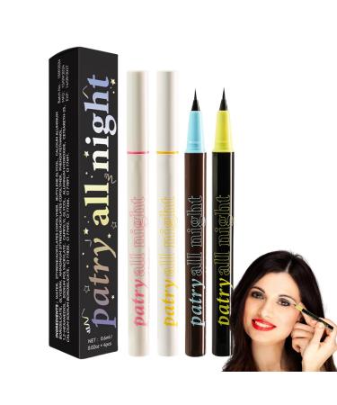 Liquid Eyeliner Water Resistant Liquid Eyeliner Precise Tip Liquid Eyeliner Pen Set of 4 Quick Drying Water Resistant Smudge Resistant Eyeliner Long Lasting Liquid Liner Eyes
