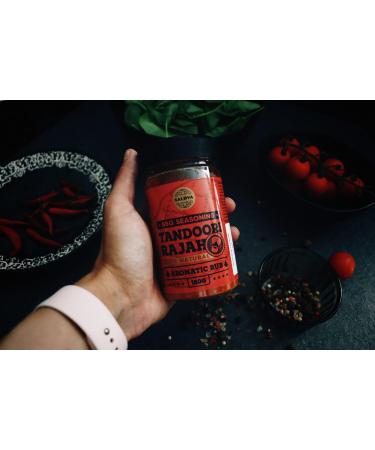 Tandoori Rajah Aromatic Rub - 100% Natural BBQ Seasoning - Intense Flavor for Meat Steaks - Large 180g Jar - Buy Online on GoSupps.com