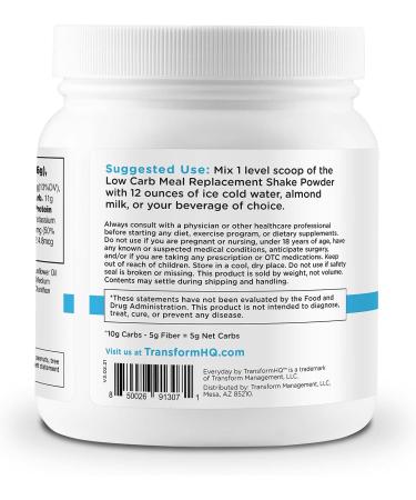 TransformHQ Blueberry Cheesecake Meal Replacement Shake Powder - 7 Servings | Gluten-Free, Non-GMO - Buy Online on GoSupps.com