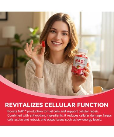 Advanced Formula N AD+ with 1500MG Core Collagen Supplements for Women & Men with Trans-Resveratrol CoQ10 Nicotinamide Riboside Hydrogen Malate for Healthy Aging & Antioxidant Support 120 Gummies 30 Count (Pack of 2) - Buy Online on GoSupps.com