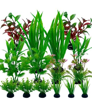 Lancare aquarium plants decoration 16 pieces green plastic plants for aquariums aquatic plants aquarium plants Artificial decoration set 16 PCs green b - Buy Online on GoSupps.com