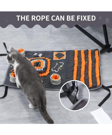 Buy Ieuumler Sniffing Carpet Dog Training Mat - Washable Feed Mat for Stress Relief & Natural Feeding | FC009 Gray & Orange - Buy Online on GoSupps.com