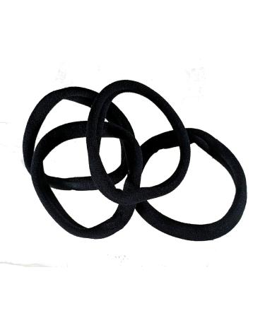 Extra Large Black Jersey Hair Ties - Elastic | Durable & Stylish for All Hair Types | International Shipping Available - Buy Online on GoSupps.com