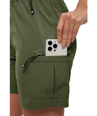 BASUDAM Women's Quick Dry Athletic Shorts - Army Green, Medium - Buy Online on GoSupps.com