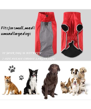 PLUS PO Waterproof Dog Raincoat for Small Dogs - Red & Pink Full Coverage - Buy Online on GoSupps.com