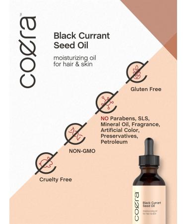 Black Currant Seed Oil - 2 fl oz | Moisturizing Hair & Skin Oil | Paraben SLS & Fragrance Free - Buy Online on GoSupps.com