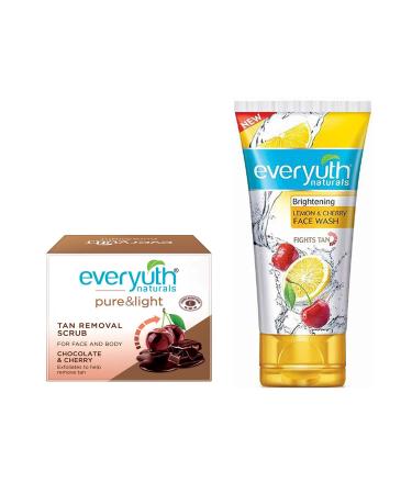 Everyuth Choccolate&Cherry Scrub 50gm and Lemon & Cherry Face Wash Combo Pack 50gm Combo Pack