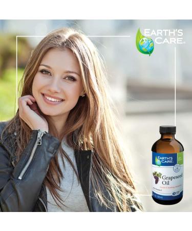 Earth s Care Grapeseed Oil - Natural Expeller Pressed Grapeseed Oil for Skin and Hair - Lightweight Body Oil for Dry Skin 8 FL. OZ. 8 Fl Oz (Pack of 1) - Buy Online on GoSupps.com
