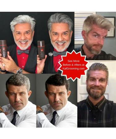 Kaf Grooming Dark Brown Hair Gel for Men - Natural Styling Cream to Darken Gray/White Hair, No Dyes, Temporary Color - Made in USA - Buy Online on GoSupps.com