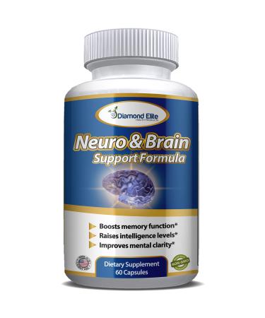 Neuro & Brain Care Extra Strength Brain Supplement for Memory Focus & Clarity - Boosts Memory Function Intelligence Levels & Focus Premium Brain Health Supplement for Men & Women 60 Capsules