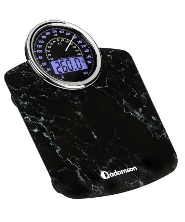 Adamson Hybrid 2-in-1 Analog & Digital Weighing Scale for Body Weight up to 400lbs - 	Marble Black - Buy Online on GoSupps.com
