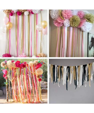 15 Rolls 405 Yards Party Streamers Backdrop Decorations Red Green Blue White Black Gold Silver Black Crepe Paper Rainbow Streamers for Photo Booth Backdrop Birthday Fiesta Party Mexican Celebration - Buy Online on GoSupps.com