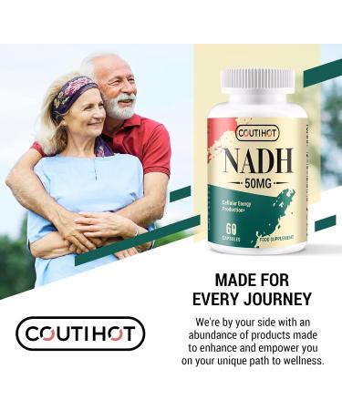 NADH 50 mg Plus CoQ10 200 mg NADH Capsules - Energy and Fatigue Support ATP Production - 60 Counts for 60-Day Supply 60 count (Pack of 1) - Buy Online on GoSupps.com