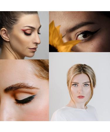 BLEGGEIT Eyeliner Brush Set - 5 Firm Flat Eye Liner Makeup Brushes for Precision Blending and Brow Definition - Buy Online on GoSupps.com