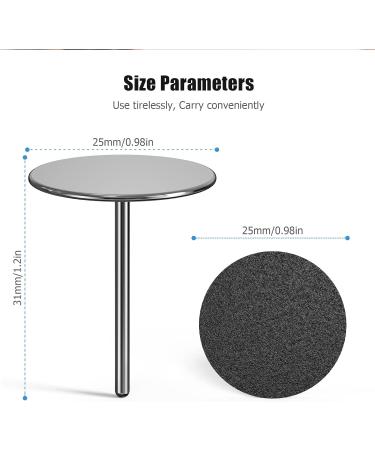 100-Pack Sandpaper Discs for Nail Drill - 2.5mm Metal Pedicure Sanding Disc Bit - Replacement Pads for Electric Foot Files (80 Grit & 150 Grit) - 50 of Each - Buy Online on GoSupps.com