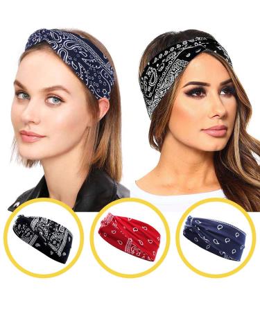 Buy 6 Pieces Paisley Headbands for Women - Elastic Cotton Wide Hair Bands & Yoga Turbans for Sports Running & Yoga - Buy Online on GoSupps.com