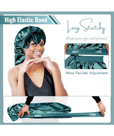 Bonnet Queen Satin Silk Sleeping Cap Adjustable Ladies Night Hair Care Curler for Curly Long Hair | Mr. Motorship - Buy Online on GoSupps.com