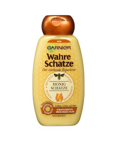Garnier GARNIER Wahre Sch tze Intensive Shampoo to the Ends Protects Hair Colour (with Royal Jelly Bee Balm and Honey for Damaged and Brittle Hair Paraben Free) 1 x 250 ml