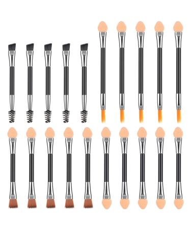 Portshade brush set 20 pieces of sponge brush one -way professional eyeshadow Applicator eyebrow brush eyelash brush lip brush precise application and blend - Buy Online on GoSupps.com