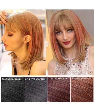 BSMEAN 3D Air Bangs Clip-In Human Hair Topper - Invisible Seamless Light Brown Hair Extension - Buy Online on GoSupps.com