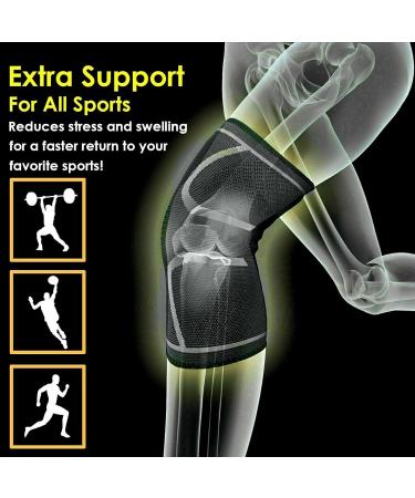 Dr. Bone's Compression Sleeve Knee Support Brace Designed To Alleviate Pain Caused By Joint Pain Arthritis Ligament Injury Meniscus Tear Acl Mcl Tendonitis Pain Relief (Pack 2 Large) L 2 - Buy Online on GoSupps.com