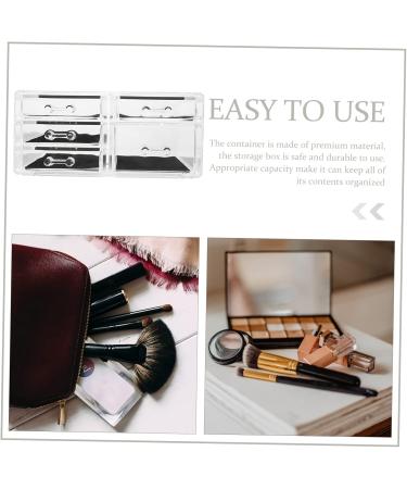 BRIGHTFUFU Transparent Cosmetic Box Clear Plastic Containers Eyeshadow Organizer Desktop Makeup Organizer Set - Buy Online on GoSupps.com