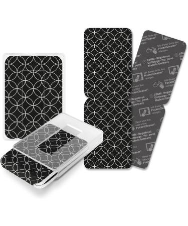 Polyclean 3x PocketCleaner - German Microfiber Glasses & Screen Cleaning Cloths - 12x4 cm 3 Pack Black & White | Perfect for Eyeglasses & Displays - Buy Online on GoSupps.com