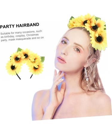 Mikinona Sun Headband Decorative Hairband Sunflower Headband Women Headdress Party Hairband Pattern Headdress Party Hair Clasp Sunflower Hair Hoop Sunflower Hair Clasp - Buy Online on GoSupps.com
