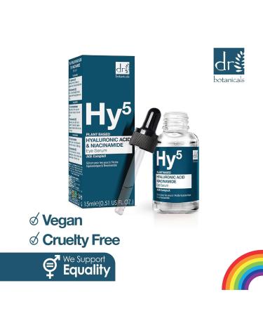 Dr Botanicals 5% Hyaluronic Acid & Niacinamide Eye Serum - Anti-Aging Wrinkle Reduction & Skin Texture Enhancer | 15ml - Buy Online on GoSupps.com