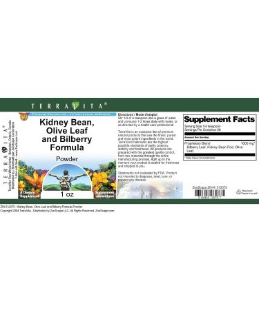 Kidney Bean Olive Leaf and Bilberry Formula Powder (1 oz ZIN: 512075) - 3 Pack - Buy Online on GoSupps.com