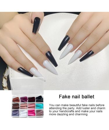 Press on Nails | Matte and Glossy False Nail Tips - Full Long Ballerina Fake Nails Matte and Glossy False Nail for Women Girls Rossev - Buy Online on GoSupps.com