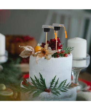 ABOOFAN 7pcs Graduation Cake Toppers - Class of 2024 Mini Graduation Caps Cupcake Picks for Party Decor - Buy Online on GoSupps.com