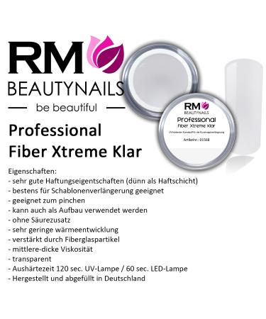 5ml Fiberglass Xtreme LED UV Gel - Clear Adhesive Nail Gel for Strong Durable Nail Building - Buy Online on GoSupps.com