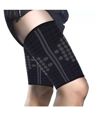 Fadcaer Thigh Compression Sleeve 2PCS Hamstring Support Thigh Compression Support Hamstring Compression Sleeve Thigh Wrap Support for Men and Women Avoid Muscle Strain and Injuries Caused (L)