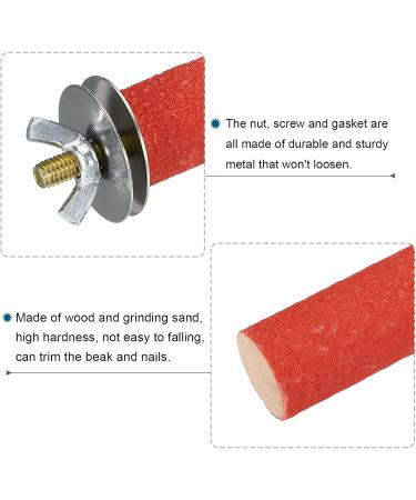 PATICIL 1.1x9.8 Bird Paw Wood Perch Stand - Cage Accessories for Small Birds Parrots Lovebirds & Budgies - Red - Buy Online on GoSupps.com