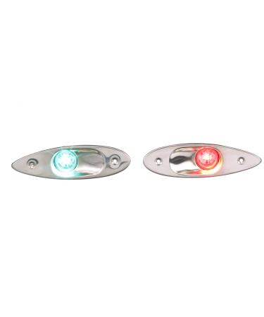 Seachoice Stainless Steel LED Side Light, Boat Navigation, 1 Red Light, 1 Green Light