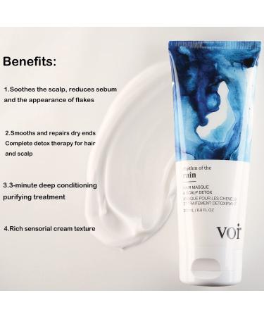 Voir Haircare Rhythm of the Rain Hair Masque & Scalp Detox 6.8 Fl Oz - Nourishing Hair Treatment for Scalp Health and Hydration - Buy Online on GoSupps.com