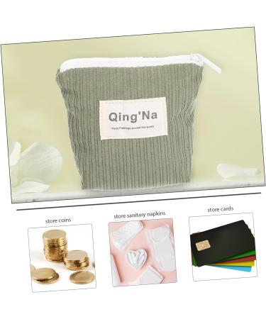 HAPINARY Sanitary Napkin Storage Bag - Vintage Handbags Organizer | Cotton Green Period Pouch & Holder for Outdoor Hygiene - Buy Online on GoSupps.com